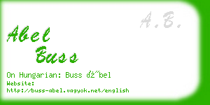 abel buss business card